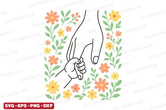 Boho Floral Mother’s Day Gift SVG for T-Shirt Designs and Graphics