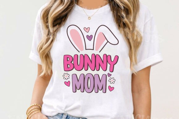 Bunny Mom PNG, SVG Sublimation, T-shirt: A Versatile Graphic Design Asset for Creative Projects