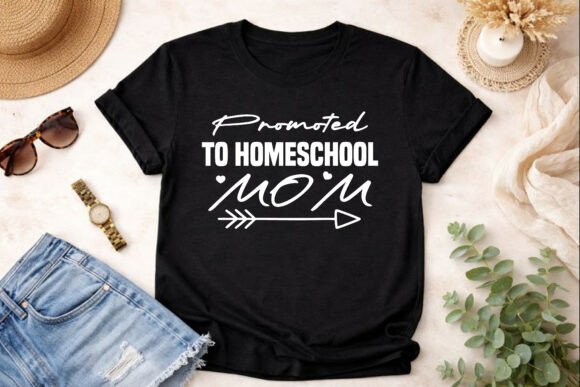 Homeschool Mom Promotion SVG Design: A Versatile Graphic for T-Shirt Designs and Branding