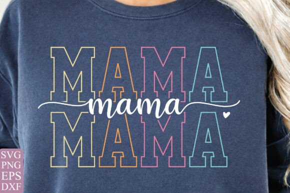 Mama Silhouette SVG Mom T-Shirt Design: A Versatile Graphic for Digital Sellers