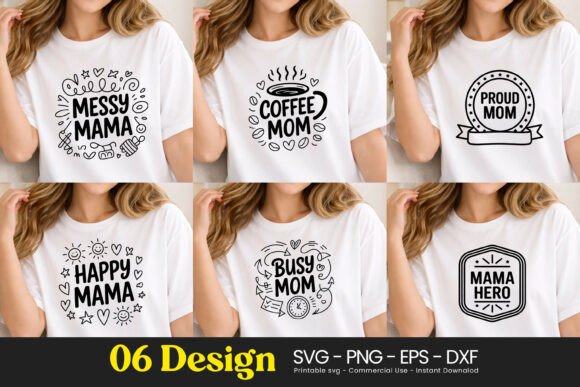 Messy Coffee Busy Mom Quotes SVG PNG – A Versatile Graphic for Creative Projects