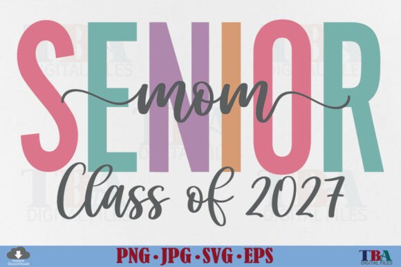 Senior Mom 2027 SVG: A Nostalgic Embroidery Design for Real Projects