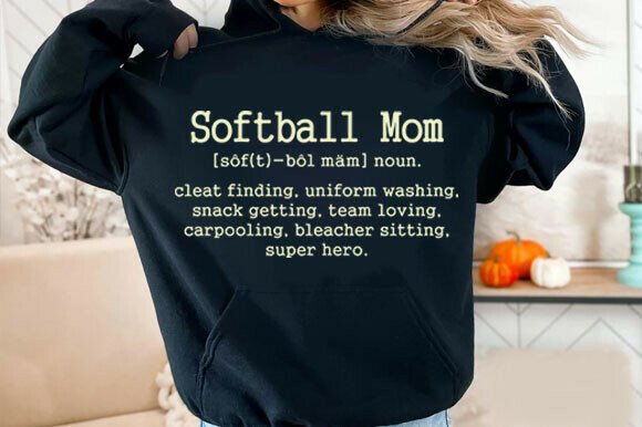 Softball Mom Definition SVG for T-Shirt Designs and Creative Graphics