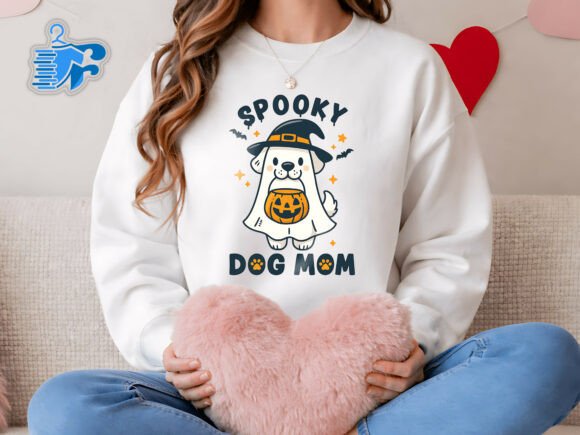 Spooky Dog Mom Halloween SVG: A Festive Graphic for T-Shirt Designs and More