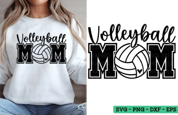 Volleyball Mom PNG SVG Sport Mama – Perfect Graphic for T-Shirt Designs
