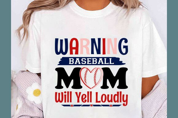 Warning Baseball Mom PNG/SVG: A Bold Graphic Design Asset for T-Shirt Designs and Content Publishing